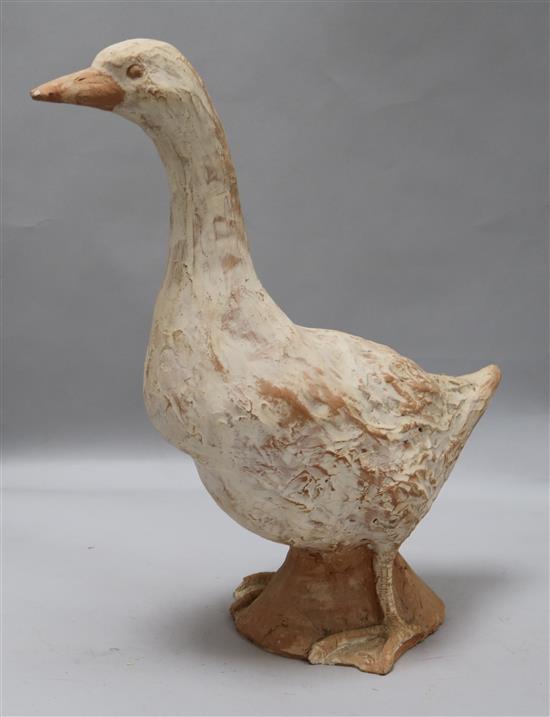 A terracotta goose, H. 44cm